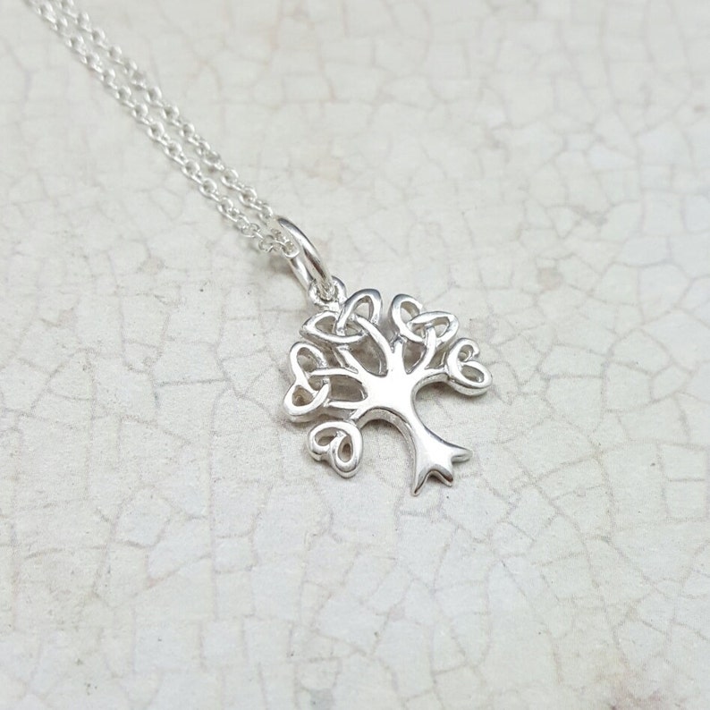 Sterling Tree of Life pendant. sterling silver Celtic tree necklace. Knowledge tree necklace. Grad gift. girlfriend gift. bridesmaid gift image 3
