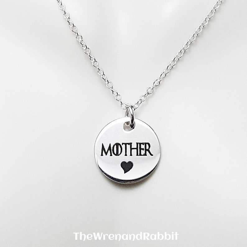 French m\u00e8re Mothers day gift Irish Personalized necklace Personalized Mother necklace. Scottish Gaelic Custom Engraved pendant Hebrew