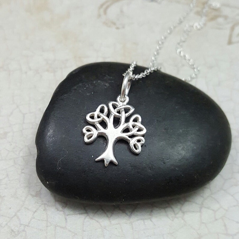 Sterling Tree of Life pendant. sterling silver Celtic tree necklace. Knowledge tree necklace. Grad gift. girlfriend gift. bridesmaid gift image 2