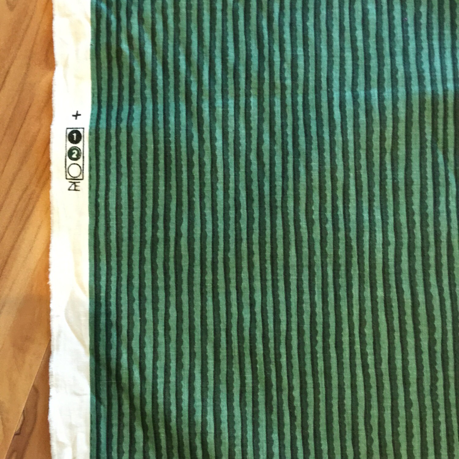 Vintage Green Striped Fabric. 54 Wide Fabric Sold by Etsy