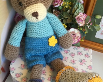 Crocheted, Amigurumi, collectible bear