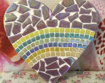 A handmade, mosaic heart, decoration