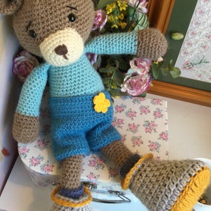 Crocheted, Amigurumi, collectible bear image 3