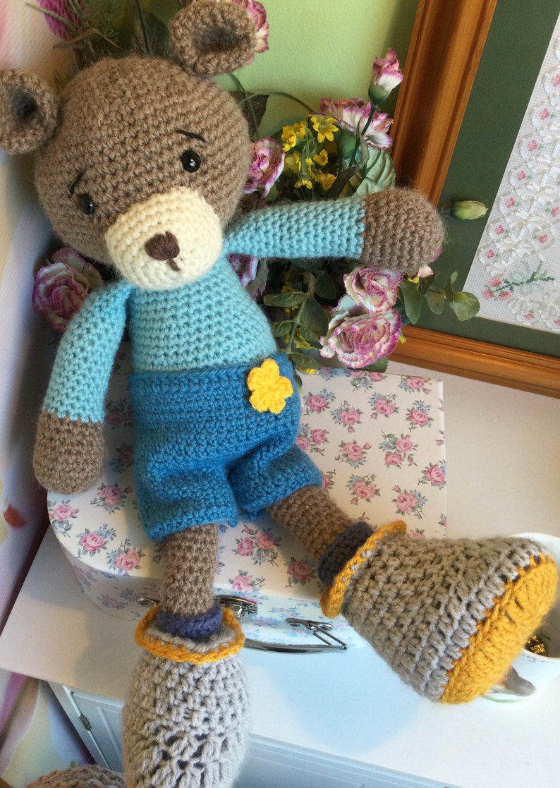 Crocheted, Amigurumi, collectible bear image 3