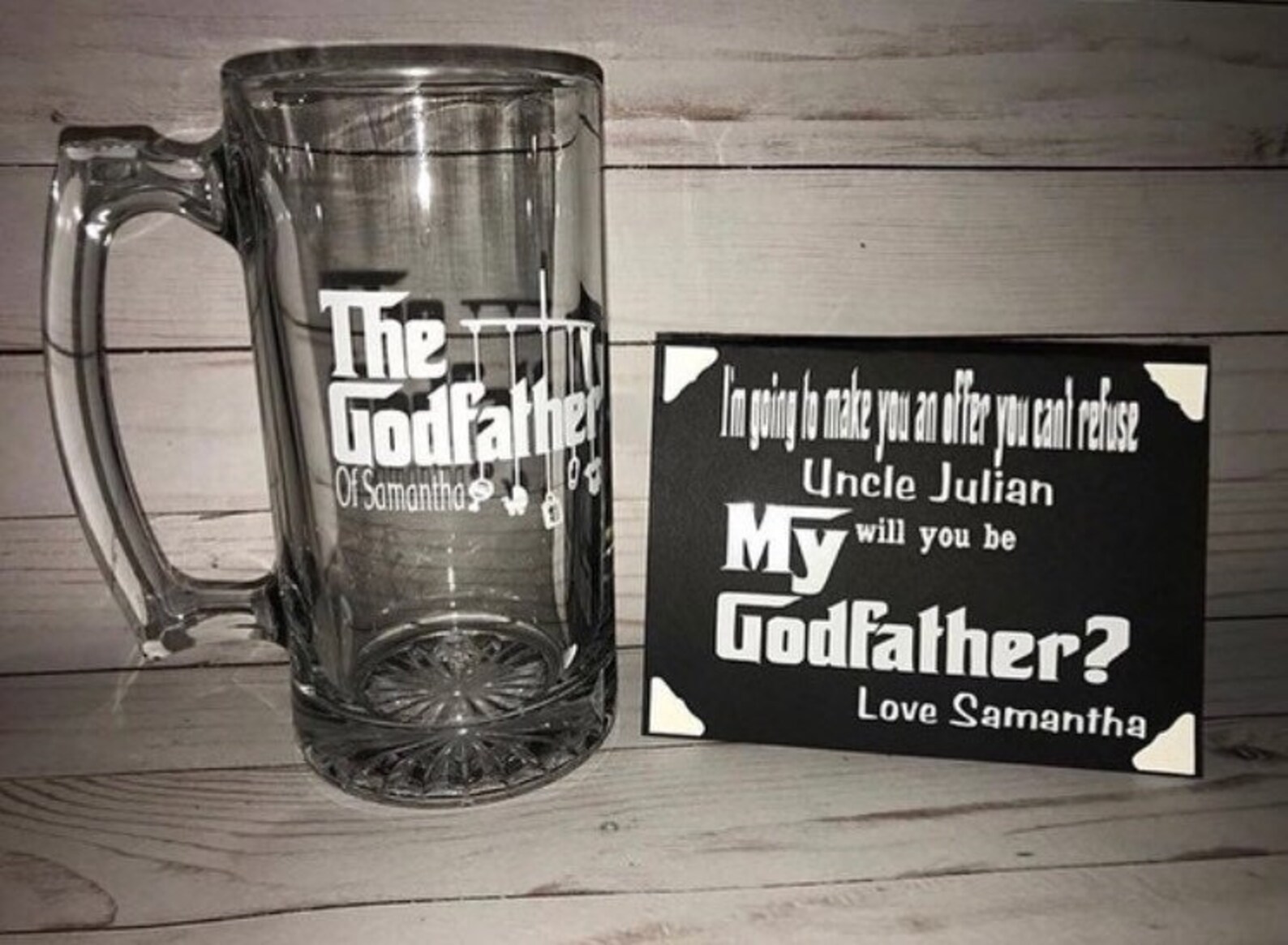 Godfather Beer Mug the Godfather Godfather Custom Custom Etsy