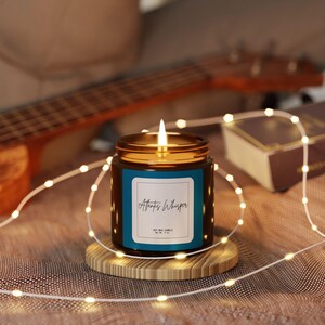 Relaxing Scented Soy Candle - Amber Jar, Aromatherapy Gift for Home, Eco-Friendly Decor, Candle for Relaxation, Gift for Her