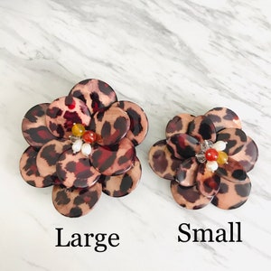 Leopard Print Mother of Pearl, Fresh Water Pearl, Jade, and Crystal Flower Pendant (1pc)