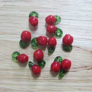 Fruit Glass Beads with Loop-Banana, Cherry, Watermelon, Corn image 3