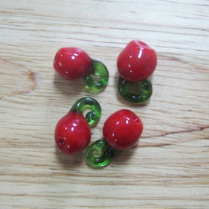 Fruit Glass Beads with Loop-Banana, Cherry, Watermelon, Corn image 4