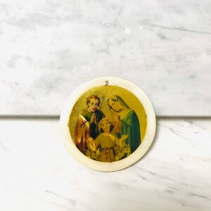 The Holy Family Mother of Pearl Pendant-Religious Pendant