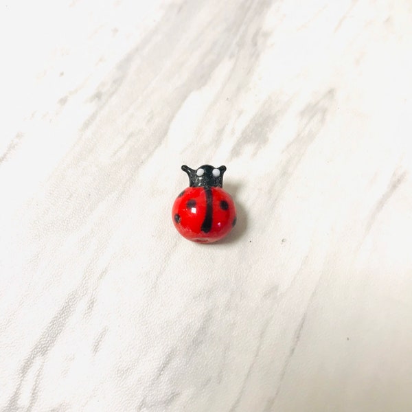 Glass Lady Bug Bead