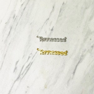 Brass State &quot;Tennessee&quot; Pendant-Gold-Silver
