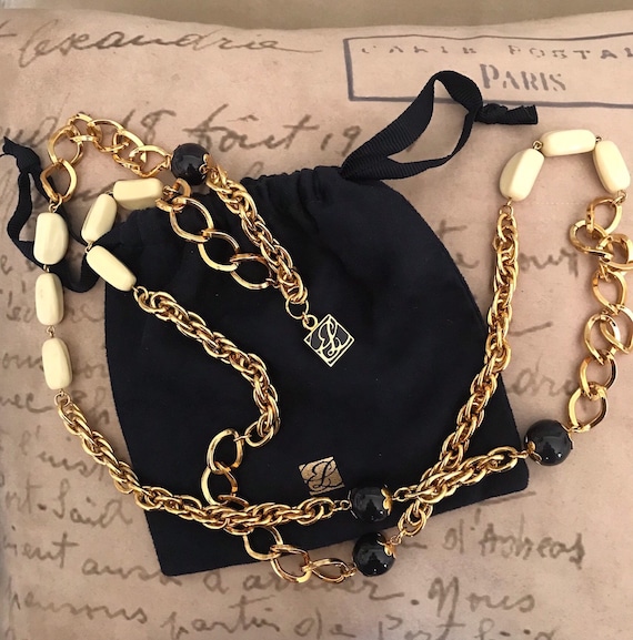 ESTEE LAUDER 1970's Signed Statement Chain / Bead