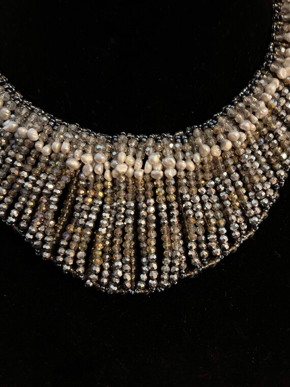 Nakamol Beaded Bib Collar Necklace - image 3