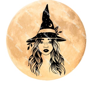 Golden Moon Witch SVG Design for Sublimation and Crafts