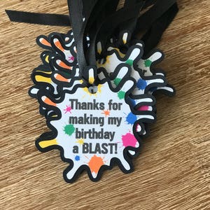 Printable Digital File Paintball Paint Splat Favor Tags Paintball Favor Tag, Paintball Party, Paintball Birthday, Paint Splat