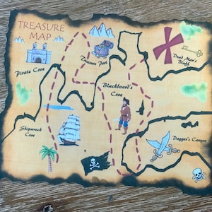 Invitación de mapa del tesoro pirata rústico, invitación de Neverland, fiesta de cumpleaños pirata, invitación de cumpleaños pirata, cumpleaños del mapa del tesoro