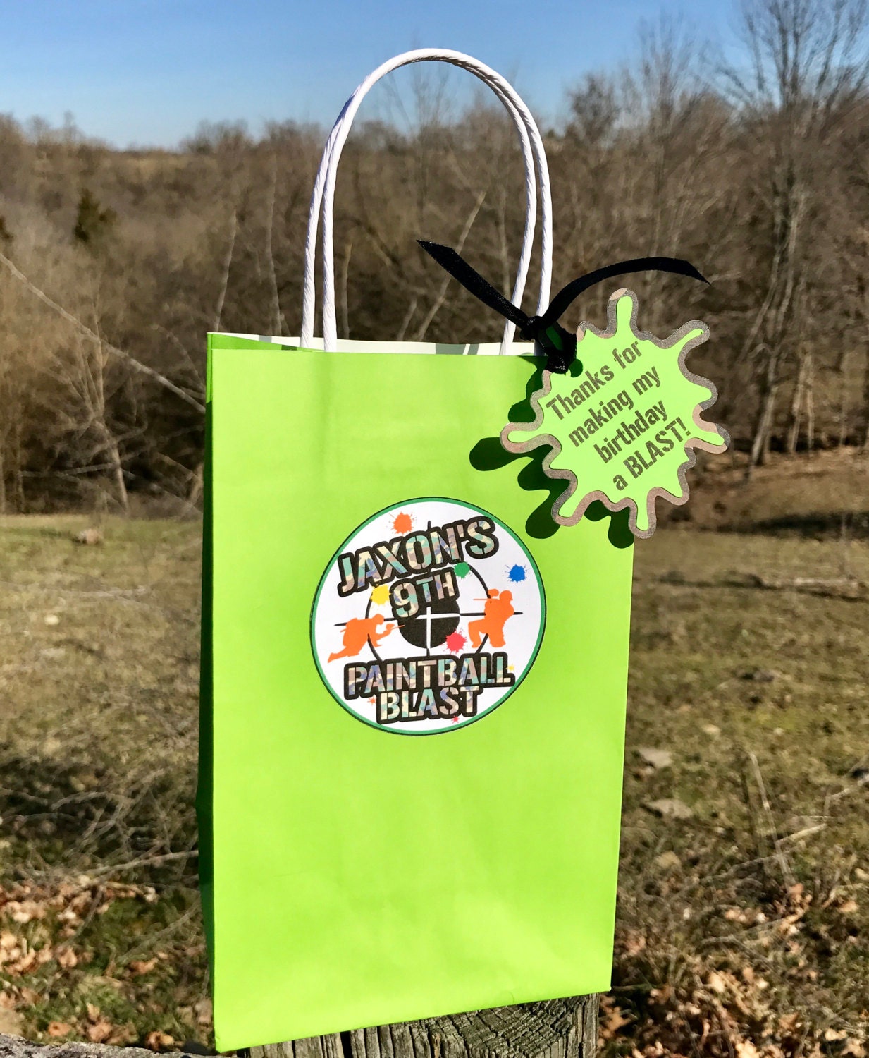 Handmade Paintball Favor Bags Paintball Party Paintball Etsy