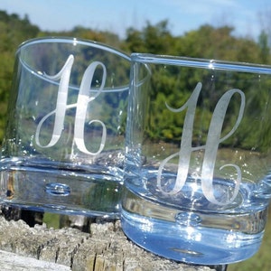Personalized Custom Etched Whiskey Glass
