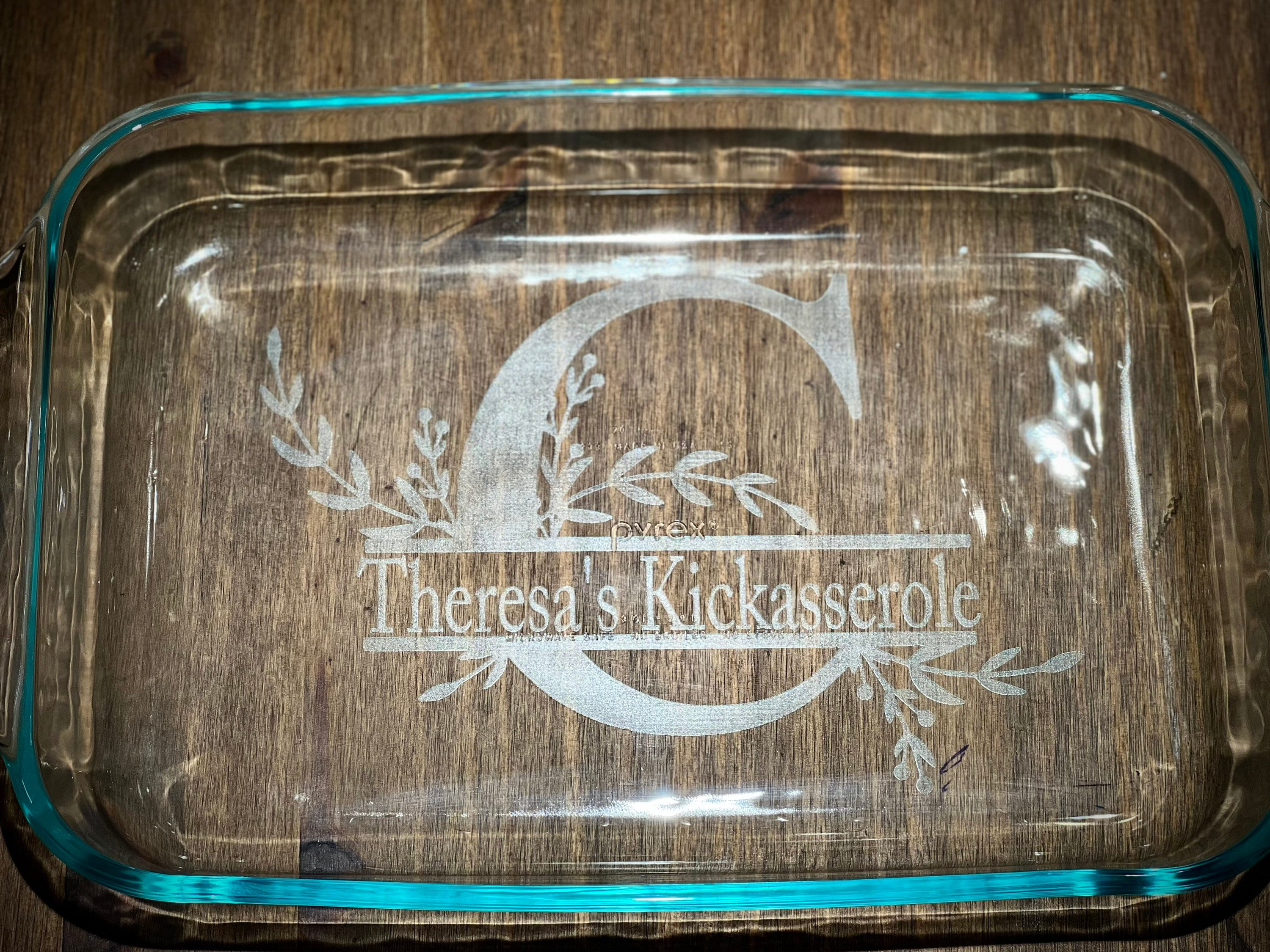 Personalized Monogram Casserole Dish|custom Baking Dish|engraved ...