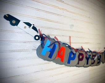 Handmade  Personalized Police Birthday Event Banner – Reflecting the Celebration in Style!