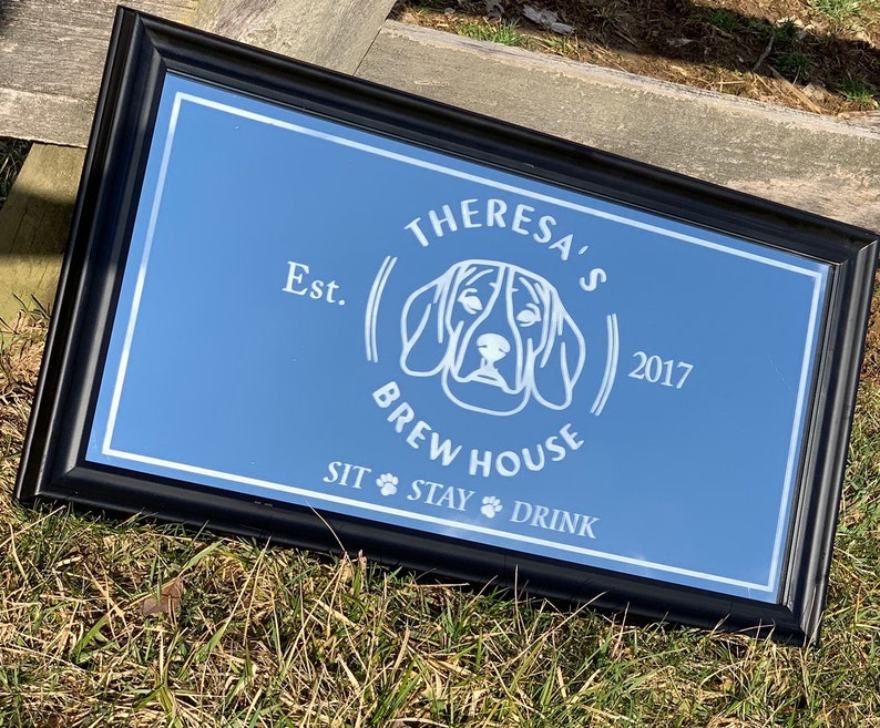 Custom Personalized Beer Bar Mirror Large Mirror Etsy