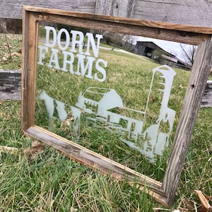 Custom Personalized Mirror, Large Mirror, Personalized Barn wood Mirror, Custom Engraved Mirror, Etched Mirror, Custom 18x24 Mirror barnwood