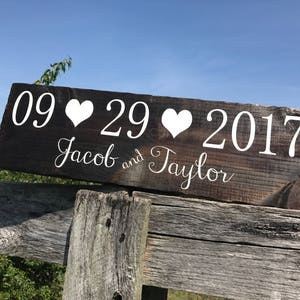 Hanging Rustic Hand Painted Wood Wedding Anniversary Welcome Sign, Wood Wall Decor, Wood Sign, Painted Wood