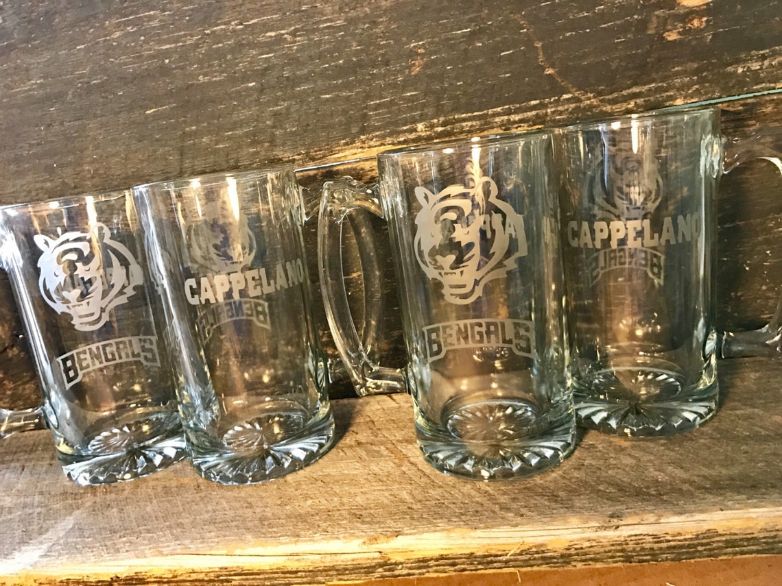 Personalized NFL Beer Mug Custom Beer Stein Glass Beer Etsy