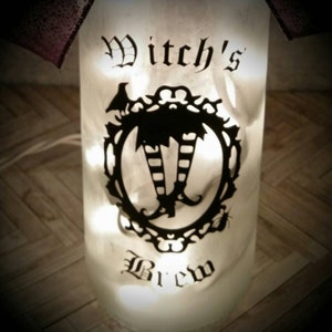 Witch&#39;s Brew Wine Bottle Lamp