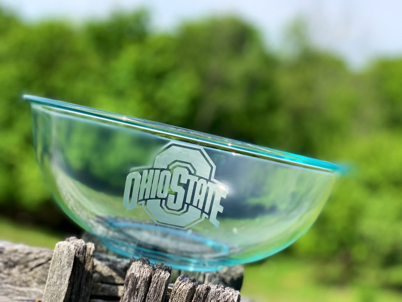 Custom Collegiate Salad Bowl Glass Bowl Personalized Etsy