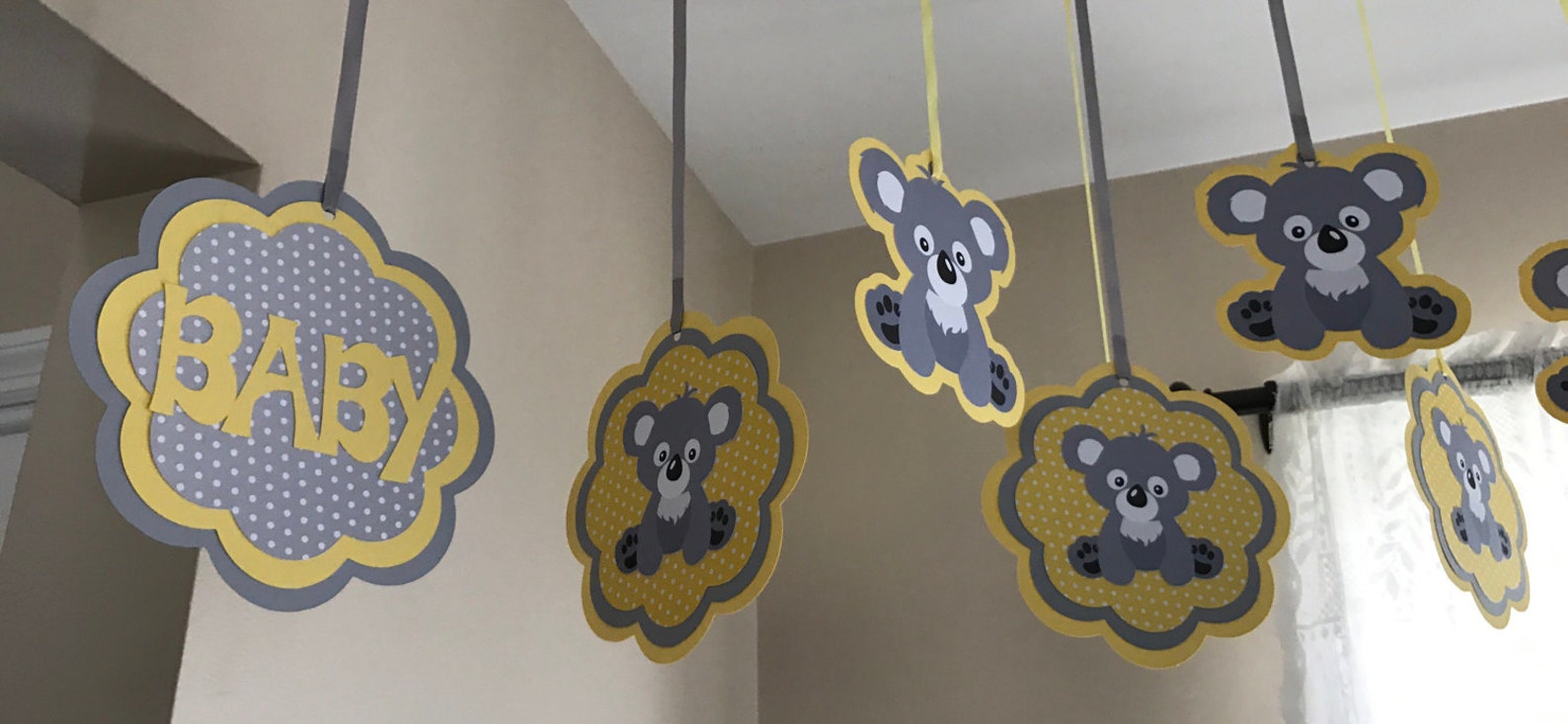 Adorable Koala Baby Shower Ceiling Hanging Decorations Etsy