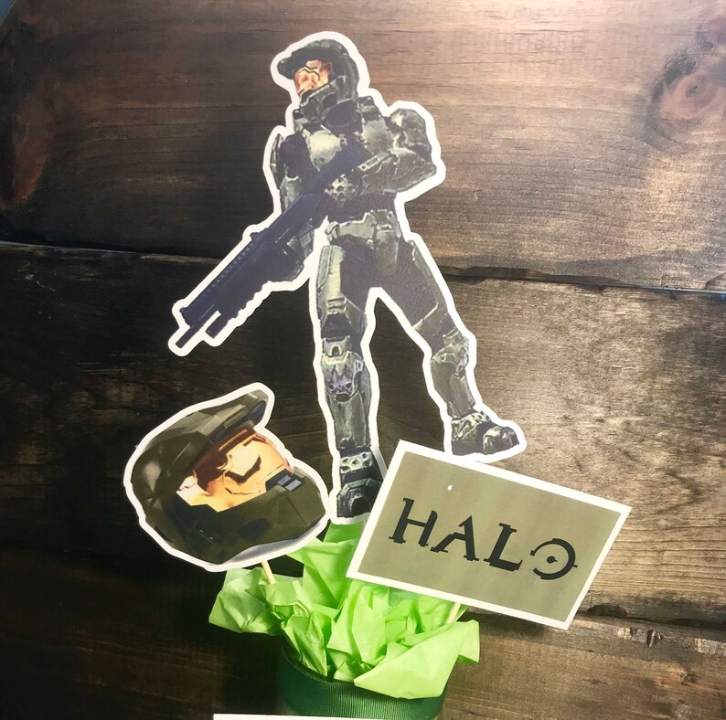 Handmade Halo Birthday Cupcake Toppers or Centerpiece Stakes Etsy