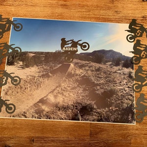 Pin The Dirt Bike on the Mound Birthday Party Game|Motocross Party Game|Boy Birthday Activity|Dirt Bike Poster