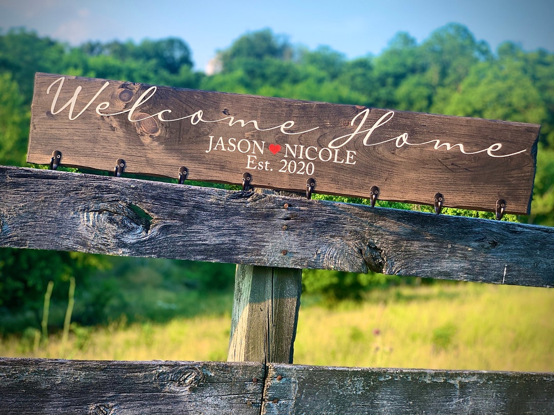 Printable Coat Rack Sign Personalized Hanging Rustic Reclaimed Barnwood Coat Rack|coat Hanger ...