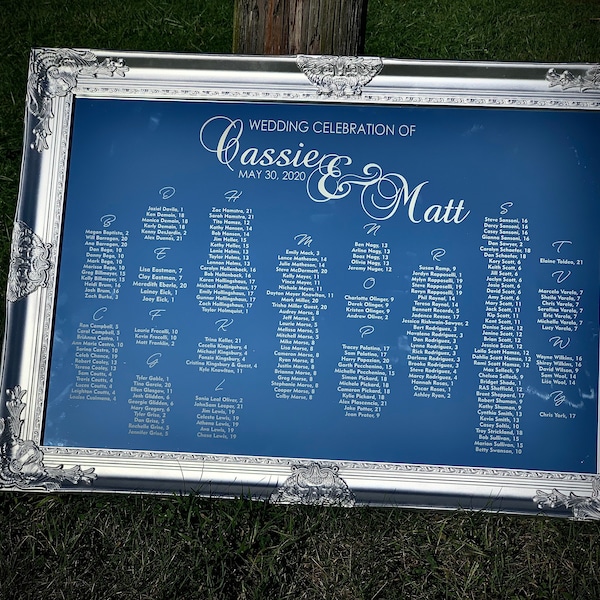 Seating Chart 24x36 Logo Template - Etsy