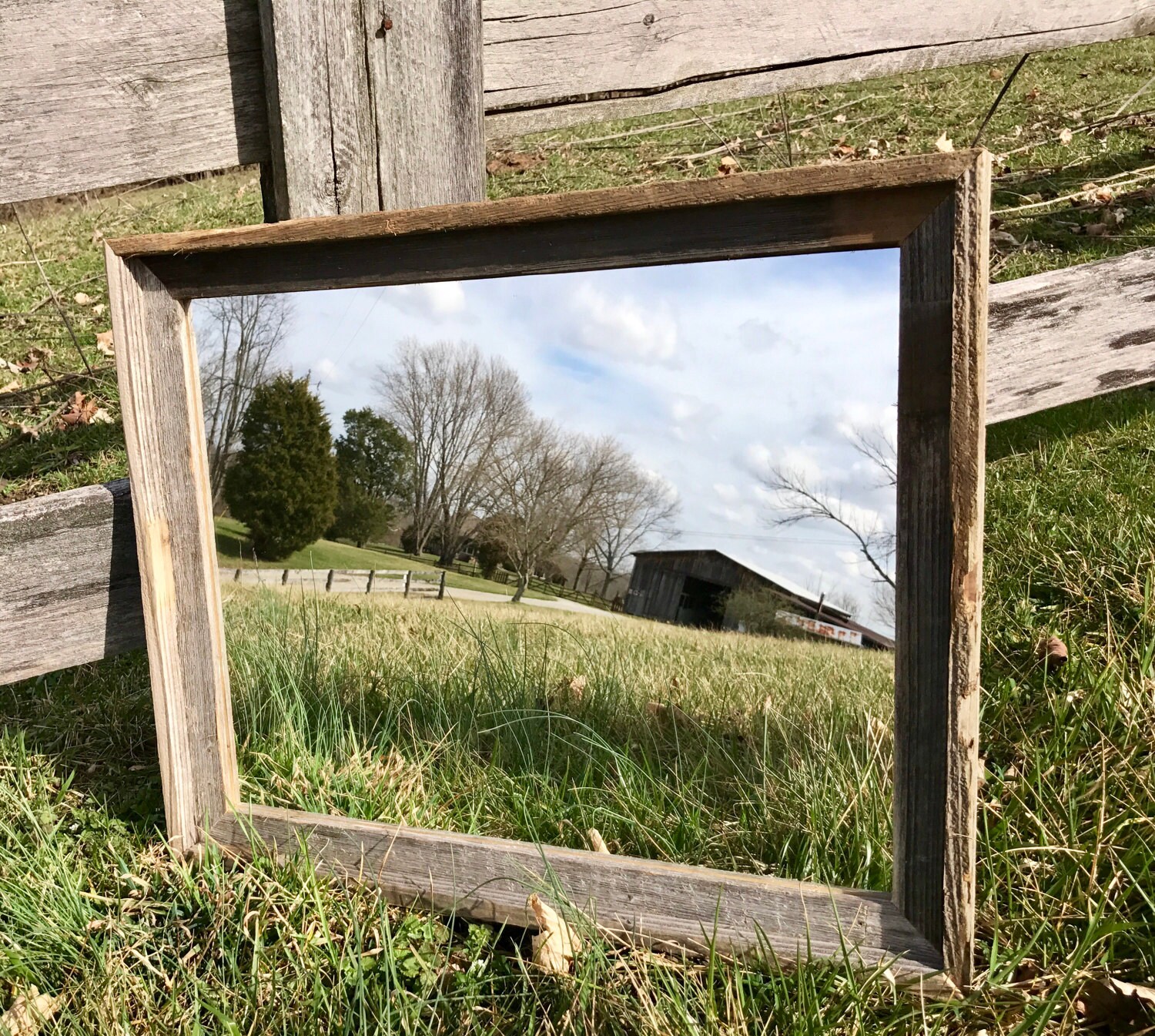 Custom 22x28 Barn Wood Mirror Large Mirror Personalized Bar Etsy