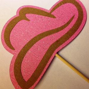 Handmade Cowgirl Cupcake Toppers or Party Picks