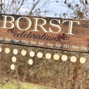 Personalized Stained Distressed Hanging Rustic Reclaimed Barnwood Barn Family Celebration Wall Hanging, Family Birthday Board, Celebration