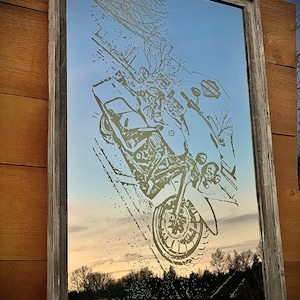 Custom Laser Engraved Photo Mirror|Laser Engraved Photo|Large Wall Mirror|Barnwood Wall Mirror|Large Photo Mirror|Photo Gift|24x36