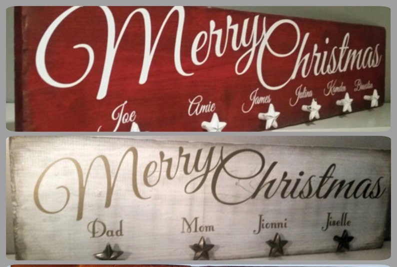 Pesonalized Stocking HolderRustic Christmas SignChristmas Stocking HangerThe Stockings Were HungChristmas Wall Decor image 5