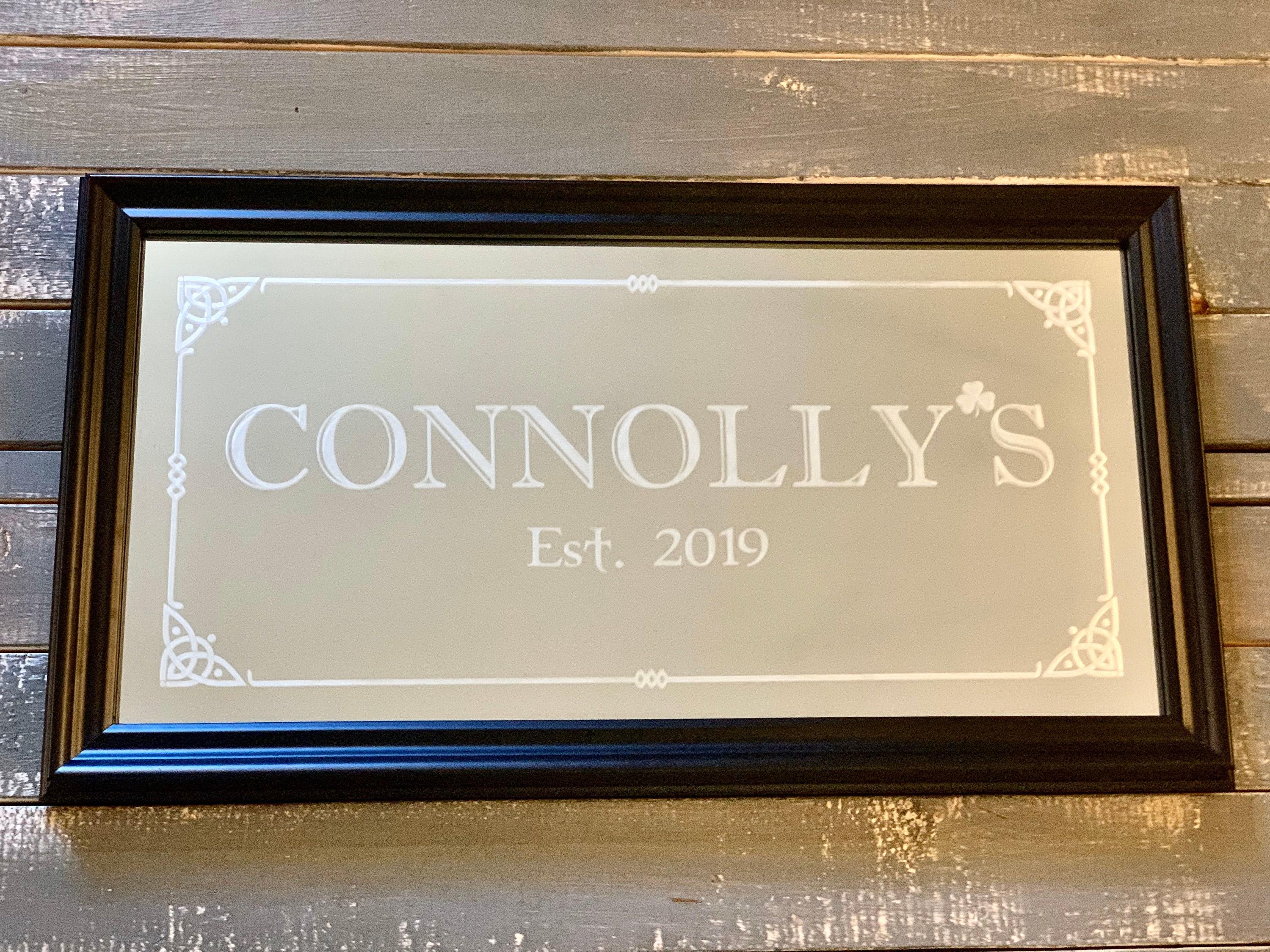 Personalized Irish Pub Mirror in Black FramePersonalized Bar Etsy