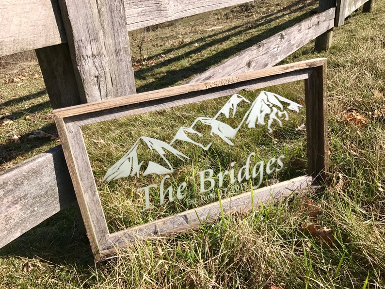 Personalized Barnwood Mirror Large Mirror Personalized Bar Etsy