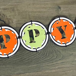 Handmade Paintball Birthday Banner|Airsoft Birthday Banner|Camo Birthday|Target Birthday|Paintball Party|Airsoft Birthday Decorations