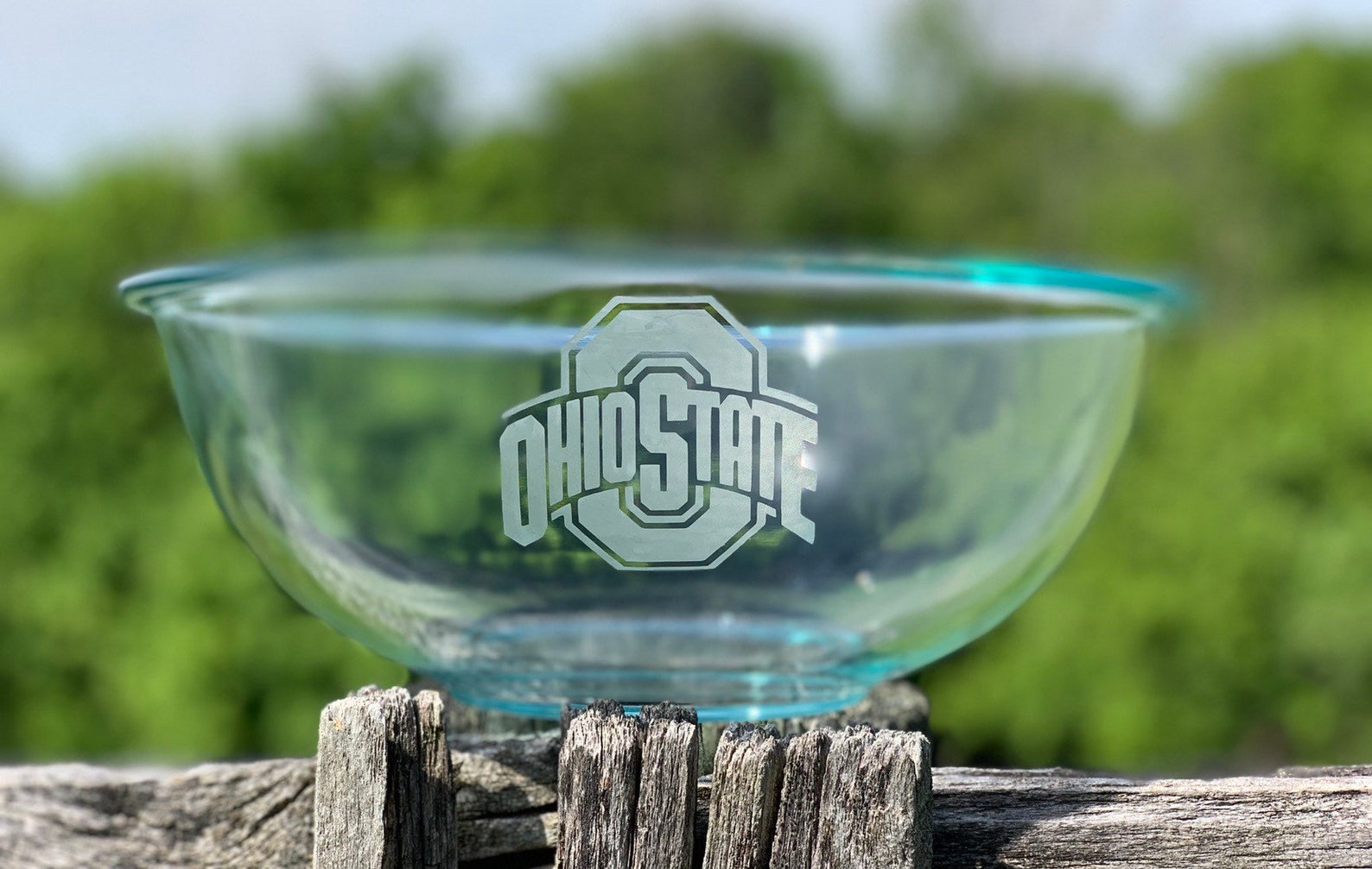 Custom Collegiate Salad Bowl Glass Bowl Personalized Etsy