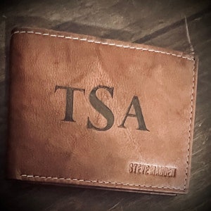 Laser gravierte Leder Geldbörse|Monogramm Geldbörse|Geschenk für Ihn|Anfängliche Geldbörse|Personalisierte Geldbörse|Monogramm Geldbörse|Bifold Leder Geldbörse