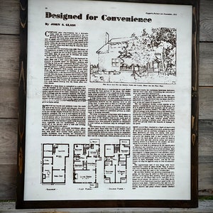 Hanging Laser Engraved Magazine Article|Engraved Newsprint|Wood Wall Decor|Keepsake Print|Farmhouse Sign