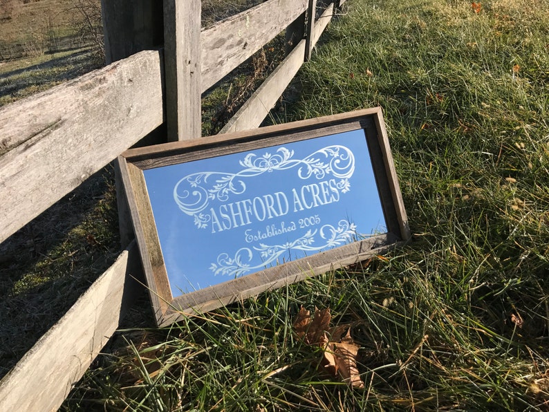Personalized Barnwood Mirror Large Mirror Personalized Bar Etsy