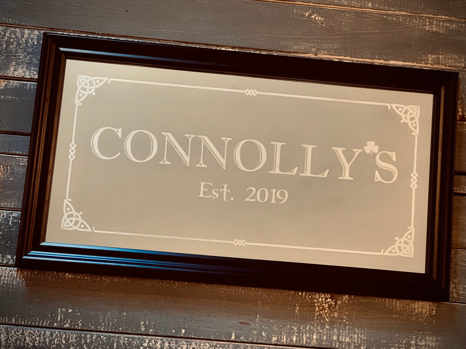 Personalized Irish Pub Mirror in Black Framepersonalized Bar Etsy