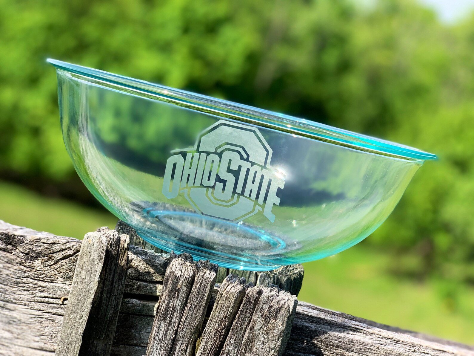 Custom Collegiate Salad Bowl Glass Bowl Personalized Etsy